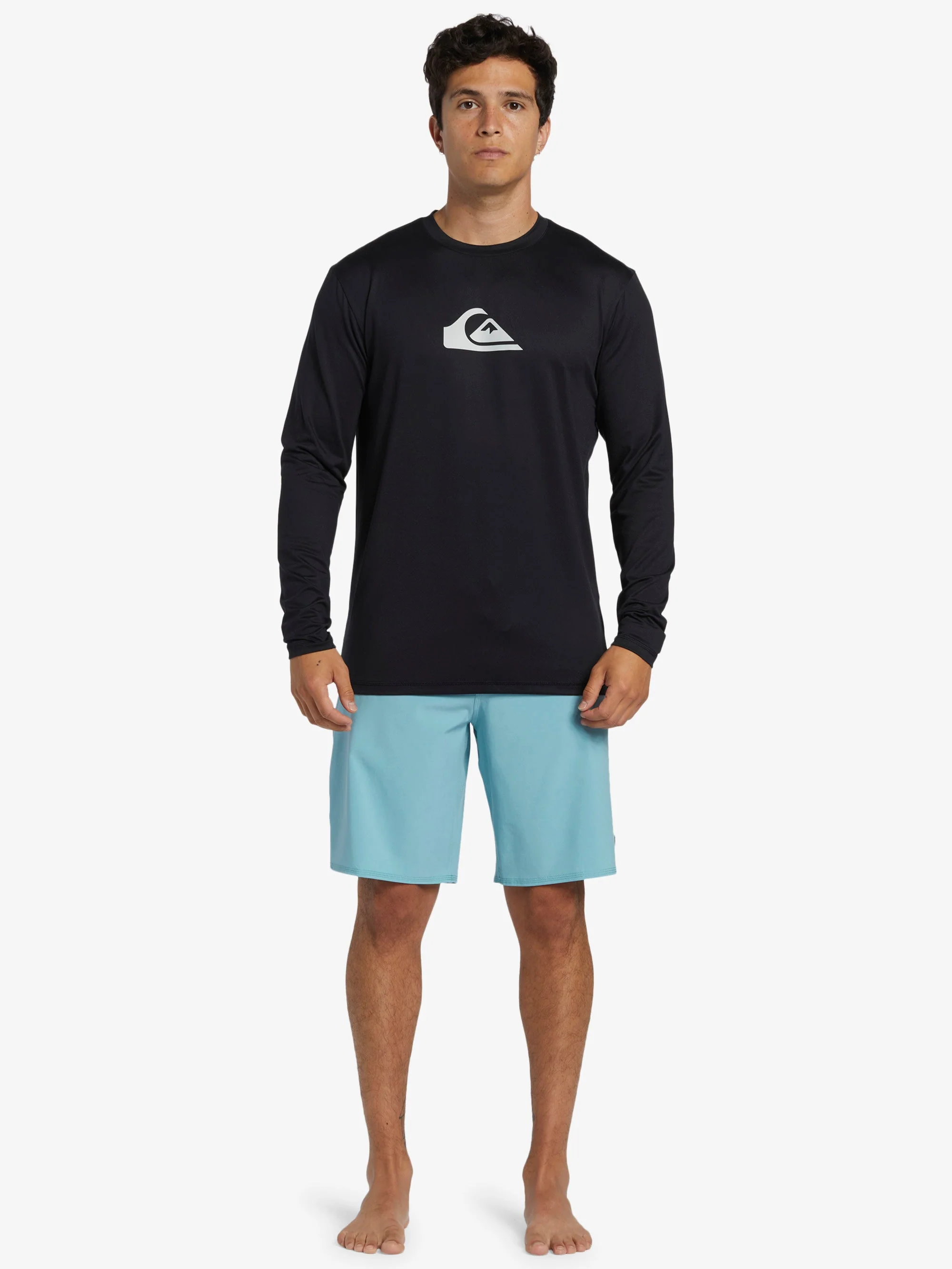 Mens Solid Streak Long Sleeve UPF 50 Surf T-Shirt - Image 6